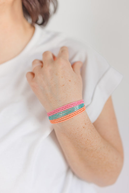 Minimalist 11/0 Glass Seed Bead Wrap Bracelet/ Necklace
