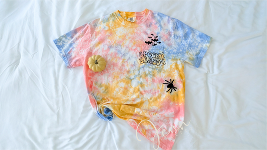 Spooky Season Pocket Embroidery T-shirt or  Long sleeve