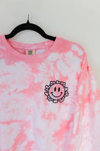 Load image into Gallery viewer, Spring Smiley Face Tie Dye Hoodie, Sweatshirt or TShirt
