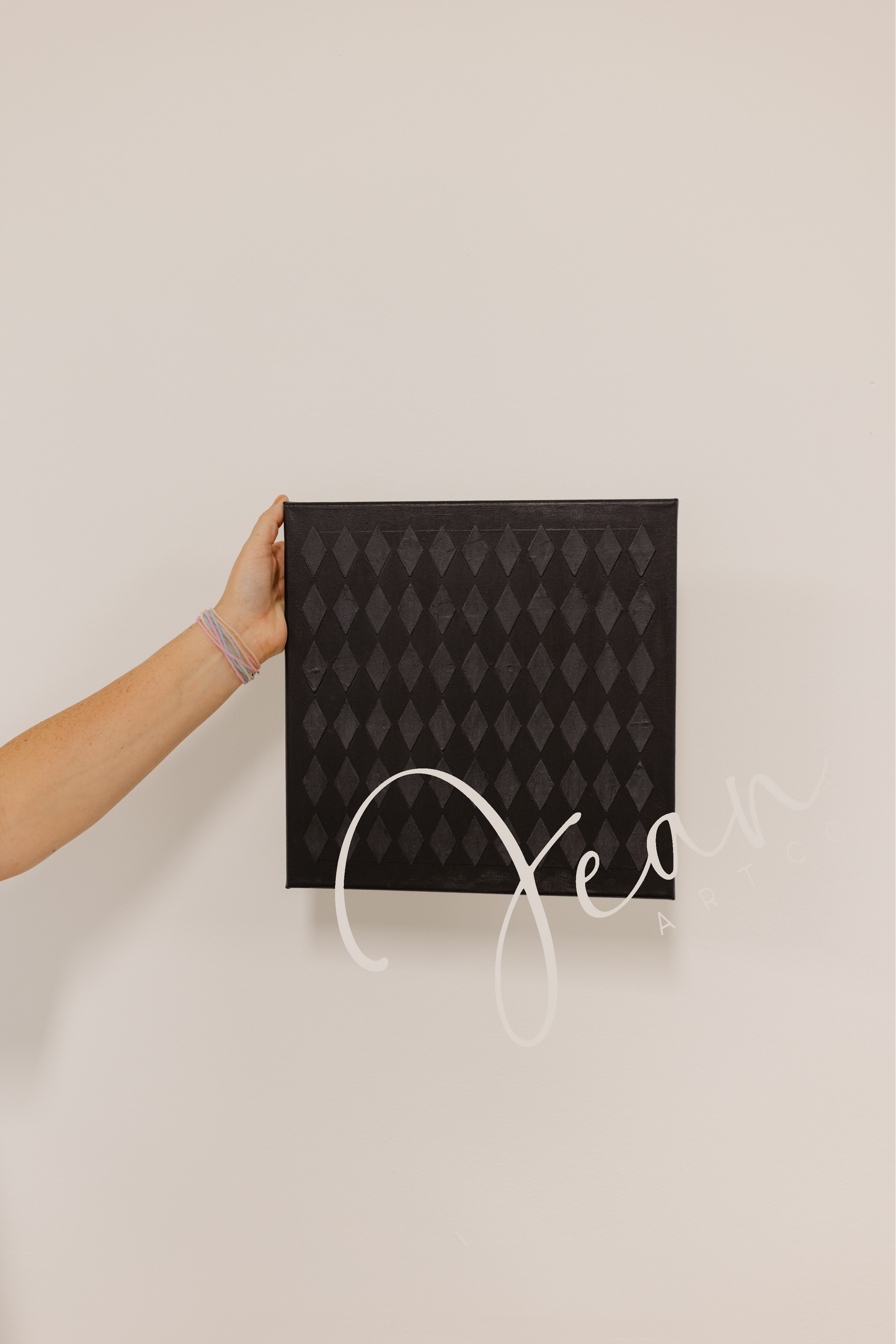 Diamond Grid 12x12in Canvas