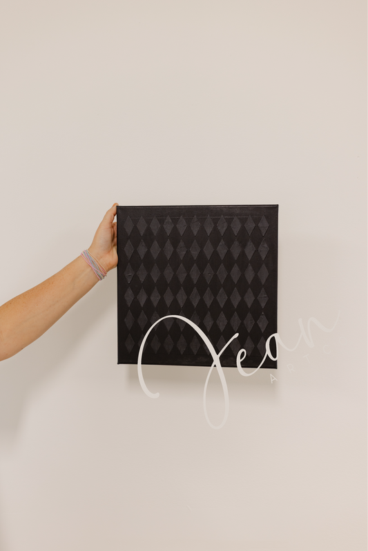 Diamond Grid 12x12in Canvas