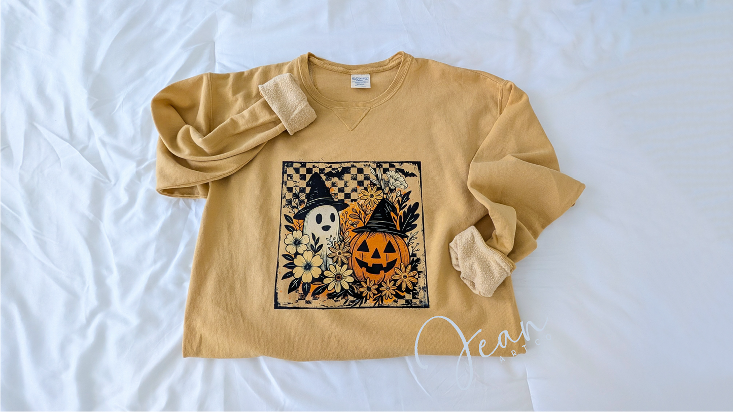 Foral Pumpkin Tshirt or Sweatshirt