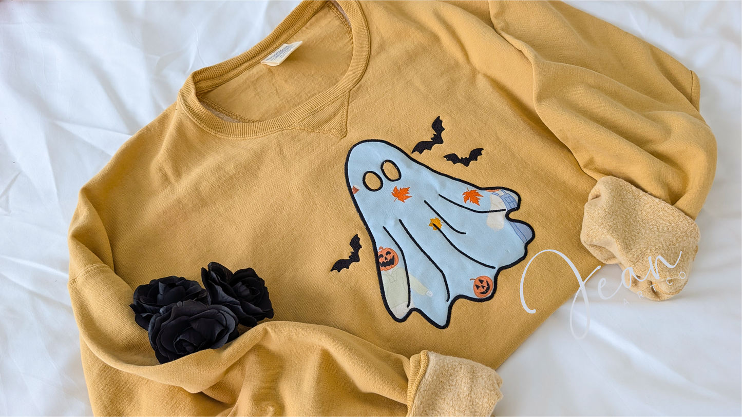 Fall Applique Ghost Tshirt or Sweatshirt