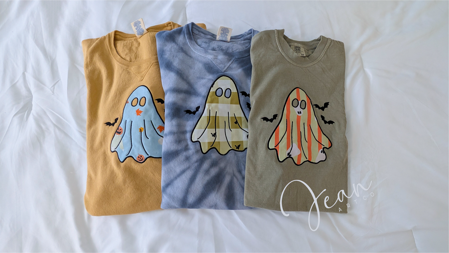 Fall Applique Ghost Tshirt or Sweatshirt