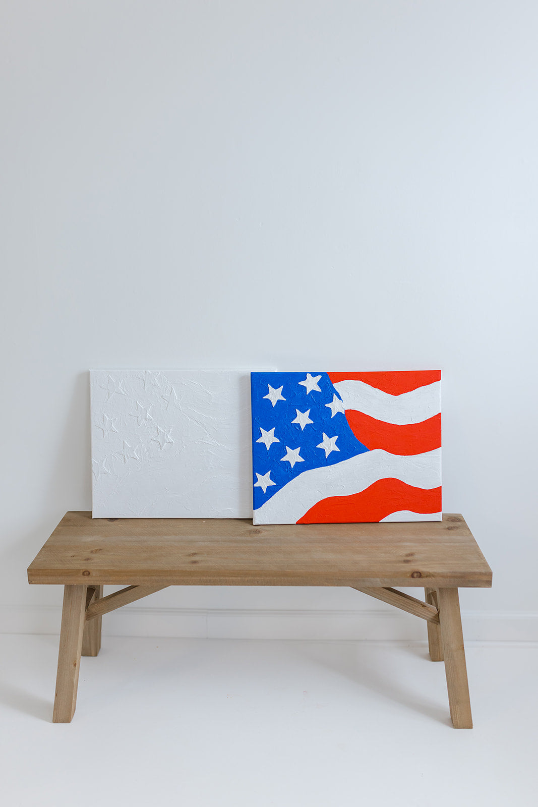 Red, White and Blue American Flag 16x20in Canvas