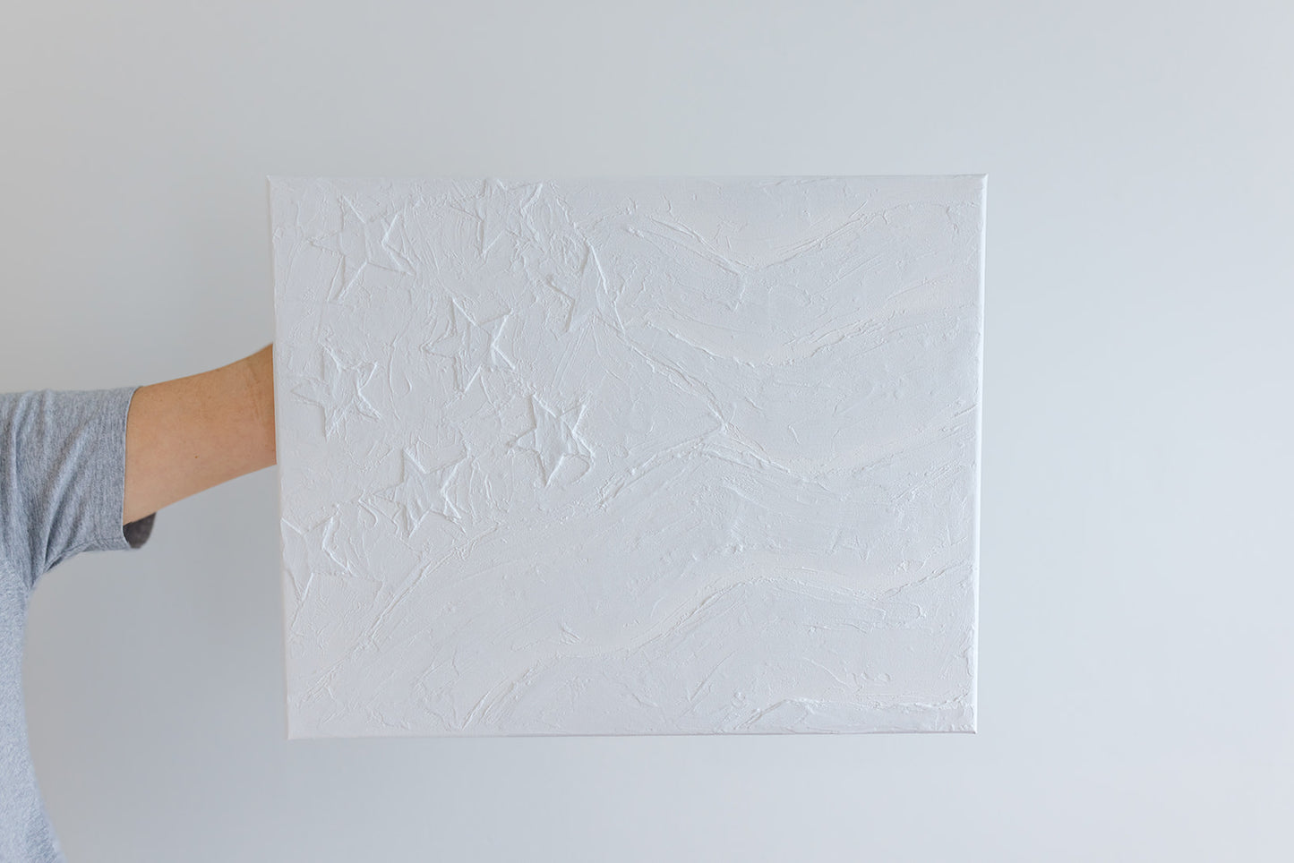 White Classic American Flag 16x20in Canvas