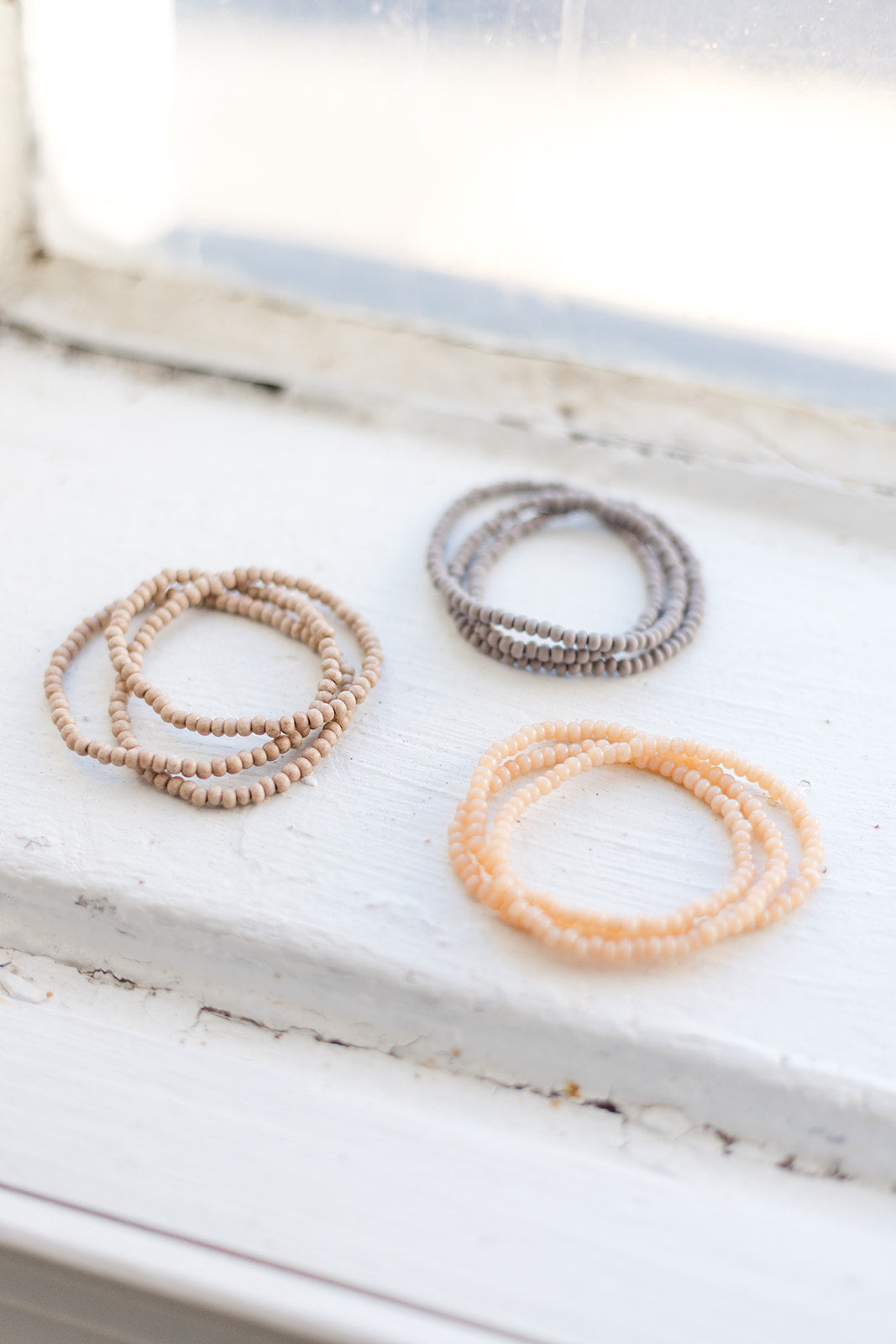 Neutral 6/0 Glass Seed Beads Wrap Bracelets/ Necklace