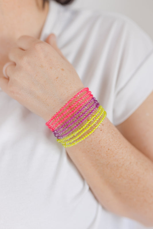 Neon 6/0 Glass Seed Bead Wrap Bracelets/ Necklaces