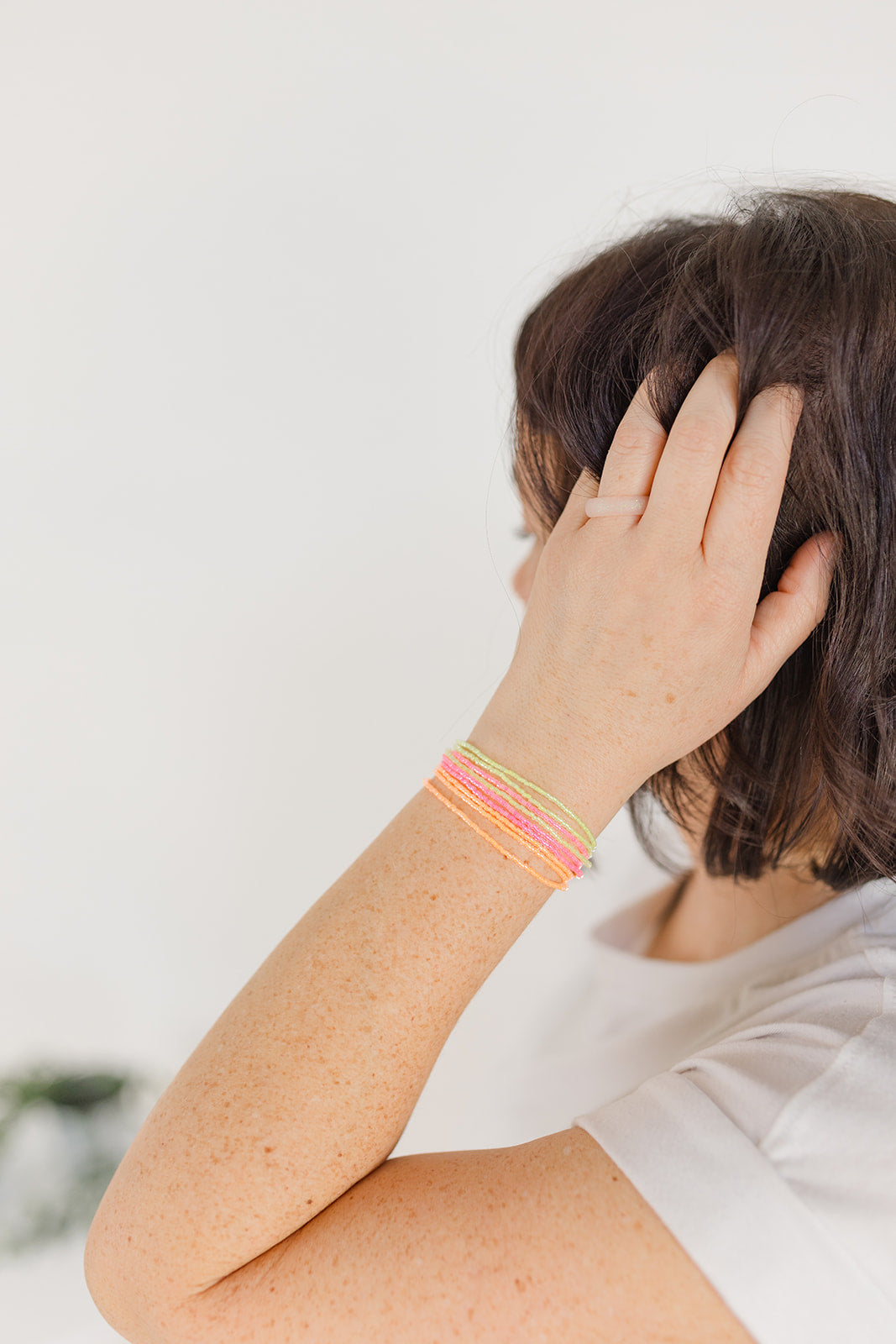 Neon Minimalist 11/0 Glass Seed Bead Wrap Bracelet/ Necklace