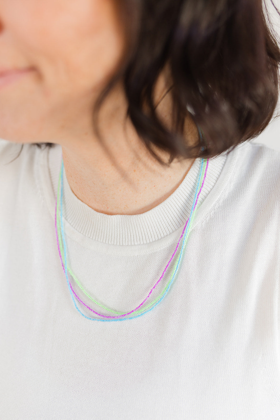 Neon Minimalist 11/0 Glass Seed Bead Wrap Bracelet/ Necklace