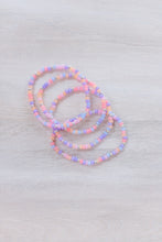 Load image into Gallery viewer, Adult and Kids Pastel Glass Beaded Elastic Bracelets
